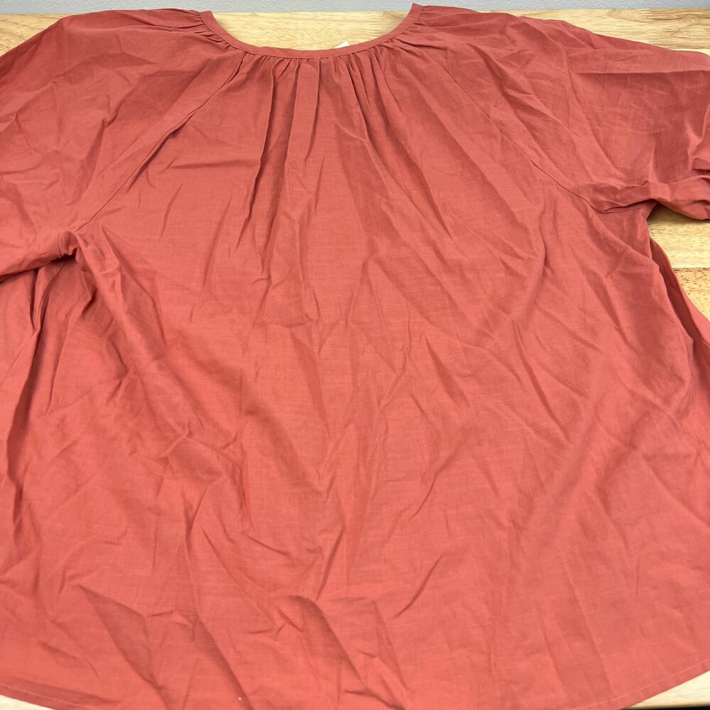 Universal Thread Women's Rust Red Short Sleeve Button-Front Blouse - Small - NWT - Picture 7 of 7